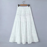 Lace Skirt Set Dress Summer Women Beach Holiday Sexy Cotton Matching Set Outfits Spring White 2 Pcs Vestidos Female Set 2025