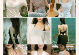 Vintage Multiway Bra Halter Neck Non-Slip Adhesive Bra for Small Bust Satin Backless Strapless Summer Lingerie UK S-XL MOYISU AB