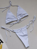 2025 Polka Dot Mini Micro String Bikini Women Swimsuit Female Bikinis Brazilian Swimwear Two Pieces Bikini Set Bathing Suit Swim