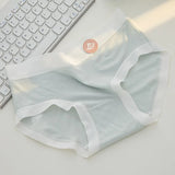1 Pack 7A Antibacterial Mid-Rise Fit Panties Sexy Lingerie Breathable All-Day Comfortable Briefs Solid Color M-XL Intimates