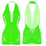 1PC Women Sexy Fishnet Beach Cover Up Sleeveless Hollow Out Bodycon Dress See Through Summer Swimwear