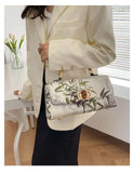 Vintage Bamboo Top Handle Bag Classic Mother Chic Lady Bags Women Shoulder Crossbody Bag Chain Bags Women's Handbags Purses