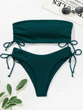 Sexy Bandeau Bikinis 2025 Women Brazilian Swimwear Female Swimsuit Two Pieces Bikini Set Bather Bathing Suits Girls Beach Wear