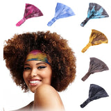 Elastic Tie Dye Cotton Headbands Turban Head Wrap for Women Girl Hair Bands Hair Bandage Beach Vintage Sports Headband