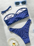XS - L Polka Dot Bandeau Bikini Women Swimwear Female Swimsuit Two-pieces Bikini Set Brazilian High Cut Bathing Suit Swim Lady