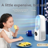 2025 Air Cooler Humidification Cooling USB Silent Timed Air Conditioning Fan Colorful Lights Night Light Led Screen 6 Wind Speed