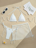 DEKA Mesh Bikinis Female Swimsuits Women's Three-Piece Swimwear Beach Swim Wear Bathing Suits Brazilian Bikini Set Pool Bather