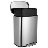 Stainless Steel Kitchen Step Trash Can With Foot Pedal