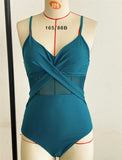 S - XXL Sexy Mesh See Through Women Swimwear One Piece Swimsuit Women's Swimwear Ruched Push Up Bathing Suit Swim Beach Wear