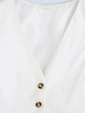 Foridol White Cotton Linen Long Pants Set Sleeveless Vest Pants Suit Office Lay Autumn Summer Wide Leg Casual Fashion Set Outfit
