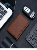 Mag Safe Card Holder PU Leather Magnetic Trifold Wallet