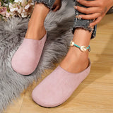 Spring Round Toe Cork Clogs Slippers for Women Outdoor Cork Footbed Flat Heels Mules Shoes Woman Plus Size Suede Slides Female