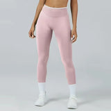 Women's Color Contrast Hip Lifting Yoga Fitness Pants, High Waist and Abdominal Compression, Elastic Tight Yoga Pants, Autumn