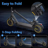 LADPED LPMAX 10" tires Folding Electric Scooter 22MPH Max Speed 500W 14.5AH 28Miles Long Range Dual Shock Absorber EScooter