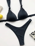 Sexy Halter Push Up Bra Cup Bikini 2025 Women Swimsuit Female Swimwear Two Pieces Bikini set Brazilian Bathing Suit Swim Beach