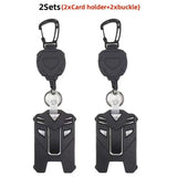 Retractable Badge Holder with ID Card Holder Case Clip