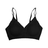 Seamless Ice Silk Ultra-Thin Breathable Bra Comfortable Breathable Underwear Women's Suspender Wavy Sexy Push-up Vest