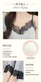 spring and summer modal pajamas women's suspender pajamas three-piece set pure lust style high-end home wear with chest pad set