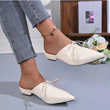 Women's Slippers Flats Sandals Pointed Toe Mule Shoes Summer 2026UpShoes Sexy Slides