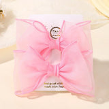 BABY BOWS 2Pcs/lot 4.3inch Big Bows Double Layer Yarn Hair Clips Kids Hair Bangs Accessories Girls Fashion Dress Up Headdress