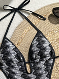 Printed Halter V Neck One Piece Swimsuit Women Swimwear Female Backless Monokini High Leg Cut Bather Bathing Suit Swim Bodysuit