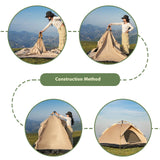 Pakicetus Windproof Family Camping Tent Lightweight Easy Setup