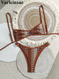 2026 New Sexy Printed High Leg Cut Bikini Female Swimsuit Women Swimwear Two-pieces Bikini set Bather Bathing Suit Swim V8030