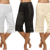 Women’s Pajama Pants Lace Trim Loose High Waist Sleepwear Bottoms Elastic Waist Band Nightwear Trousers