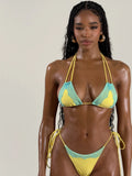Fashion Lace Patchwork Trangle Bikini And Skirt Women 3Pcs Swimsuit Sexy Lace Up Bikini Set Swimwear Beachwear Summer Glamour