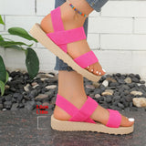 Slingback Style Summer Flat Sandals For Women Leisure Shoes Soft EVA Light Weight Elastic Back Strap Girl Beach Street Sandalias
