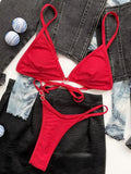 Extreme Mini Micro String Tiny Bikini Female Swimsuit Women Thong Swimwear Two-pieces Bikini Set Triangle Bathing Suit Swim Lady