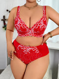 Plus Size Shaping Lingerie Set, Wireless Push-up Bra with Side Support for Full Bust Support