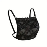 Women’s Lace Chest Cover Cami Insert Adjustable Strap Modesty Panel for Low Cut Tops Dress Layering Underwear