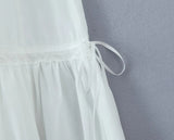Summer Womens White Dresses Spaghetti Strap New in Long Dress 2025 Beach Casual Midi Party Vestidos Single Breasted Lace Dress