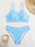 2025 Strappy Bikini High Waist Swimsuit Women Sexy Printed Swimwear Female Bathers Swimming Bathing Swimming Swim Suit Beachwear