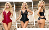 Black Sexy Lingeries Faux Leather Hollow Out Ruffled Lace Zipper Deep V-Neck Jumpsuits Adjustable Straps Elegant Women Bodysuits