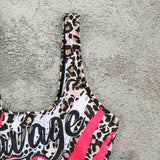 2023 One Piece Swimsuit Women Swimwear Push Up Monokini Sexy Bodysuit Leopard Print Bathing Suit Backless Beachwear Female