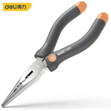 Deli 6 Inches Black Handle Multi Function Long Nose Pliers For Cutting Clamping Stripping Electrician Repair Hand Tools