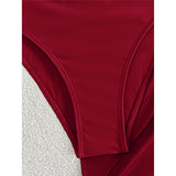 XS - L 6 Colors One Piece Swimsuit Female With Skirt Cut Out Women Swimwear Bandeau Metal Ring Bather Bathing Suit Swim V8108