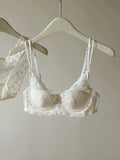 French Inspired Minimiser Bra Women Sexy Lingerie Set Large Chest Support Thin Comfort Half Cup Soft Underwire Anti Sagging