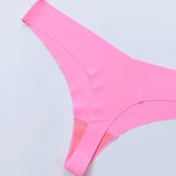 Seamless Thong Women Panties Sexy G String Ice Silk Underwear T Back Sports Yoga Girls Briefs Traceless Plus Size S-XL