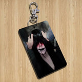 scary H-Homicipher Mr shriek Cartoon Singer Anime Card Keychain Fashion Pendant Bag ID Door Card Case Bus Card Cute Adult