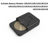 Elough Button Battery Charger For LIR1025/1220/1254/1620/1632/2016/2025/2032/2430/2450 Coin Lithium Batteries Type C Charger