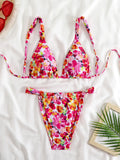 2025 Brazilian Thong Bikinis Strappy Swimsuit Women Sexy Printed Swimwear Female Bathers Swimming Bathing Swimming Swim Suit