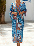 13 Colors Printed With Belt Crochet Knitted Tunic Beach Cover Up Cover-ups Beach Dress Beach Wear Beachwear Female Women K7201