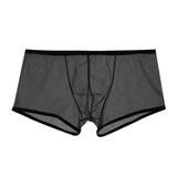 Mesh Perspective Shorts Panties Men Boxer Underwear Transparent Low-rise Moisture-wicking Boxer Shorts