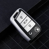For Volkswagen VW Polo Golf7 MK7 Tiguan for Skoda Octavia Kodiaq Karoq for Seat Ateca Car Key Case Cover Bag Keychain Protector