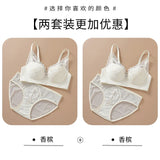 Japanese Sexy Spitze Büstenhalter ohne Bügel, Push Up für kleine Brust, Seitlich glättend, Anti-Sagging, Neu Bestseller MOYISU B