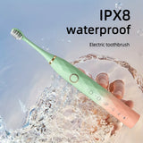 Electric Toothbrush Rotary With Timer Waterproof USB Rechargeable 10 Heads