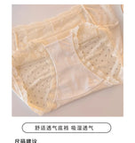Girls' comfortable underwear cotton inseam mid-waist briefs for women